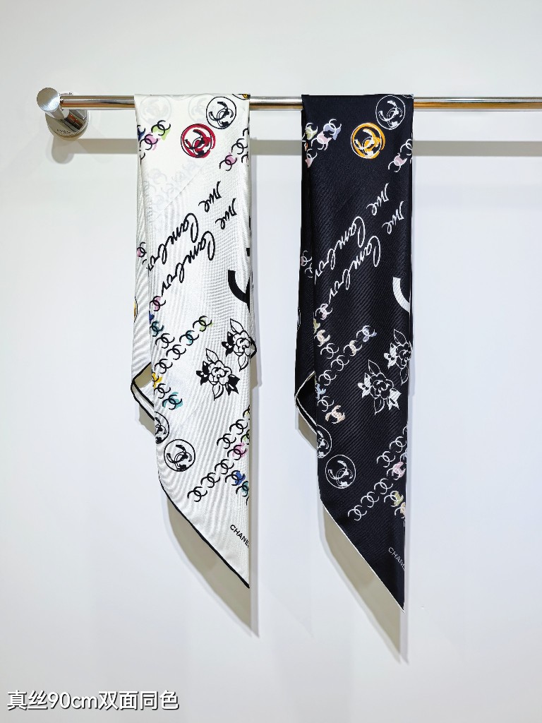 Chanel Double-Sided Silk Scarf-197