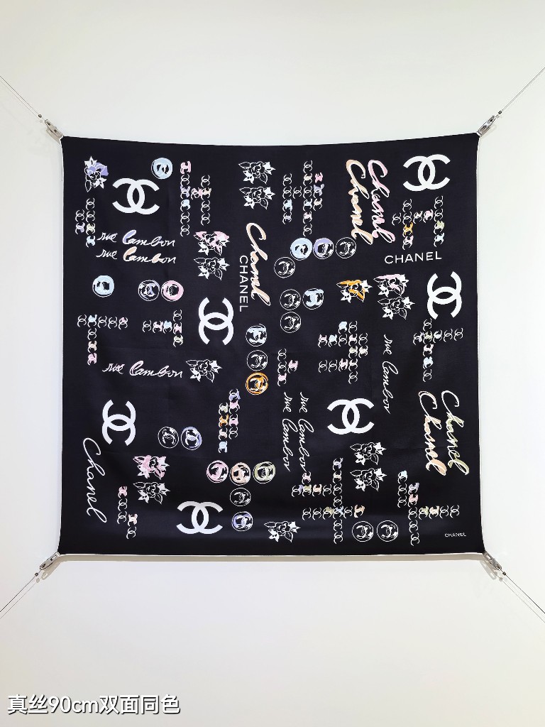 Chanel Double-Sided Silk Scarf-194