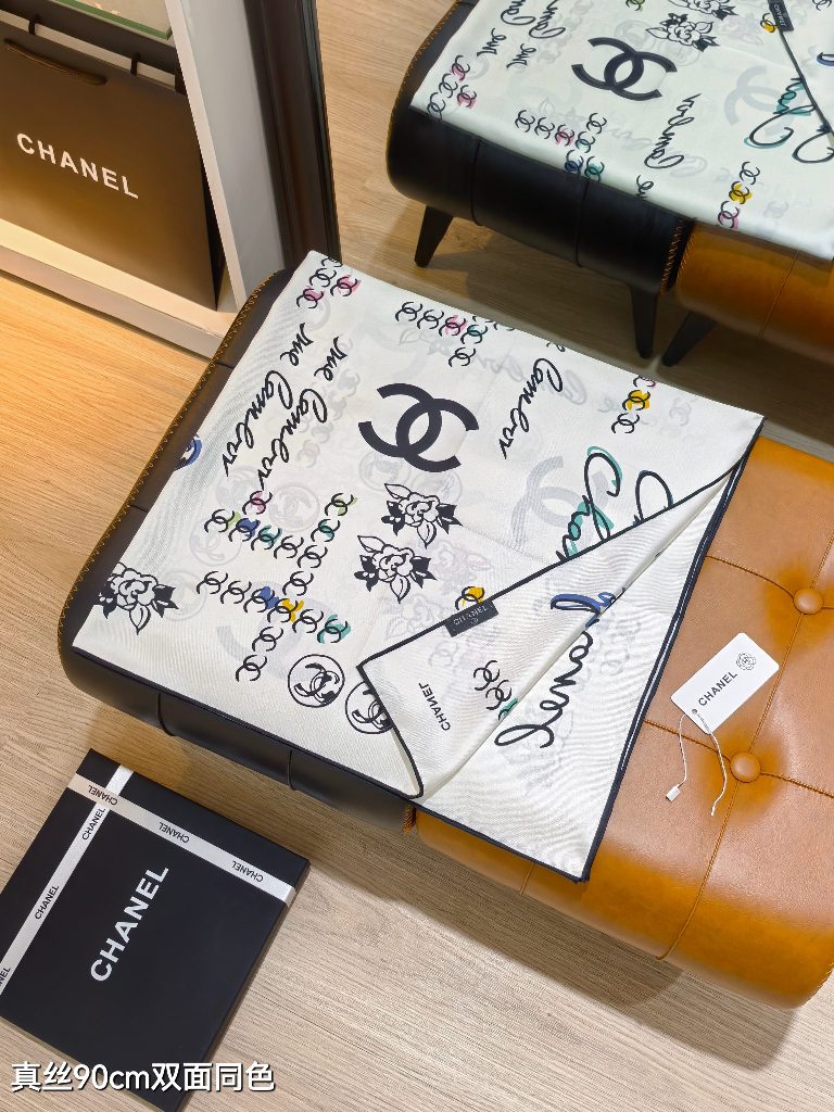 Chanel Double-Sided Silk Scarf-192