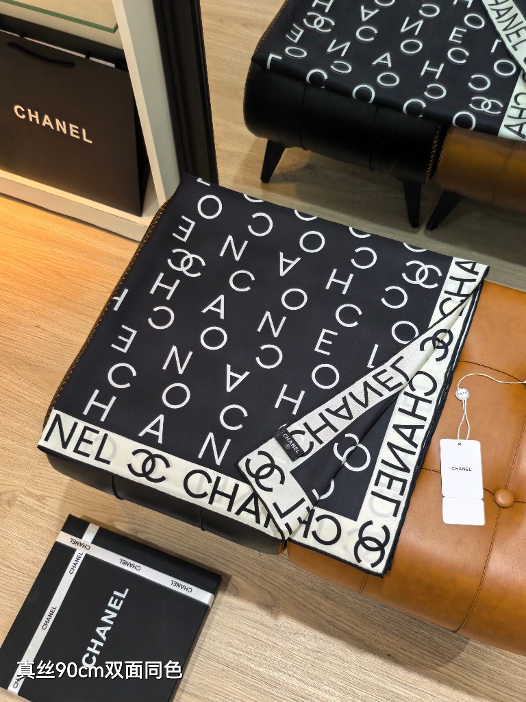 Chanel Double-Sided Silk Scarf-189