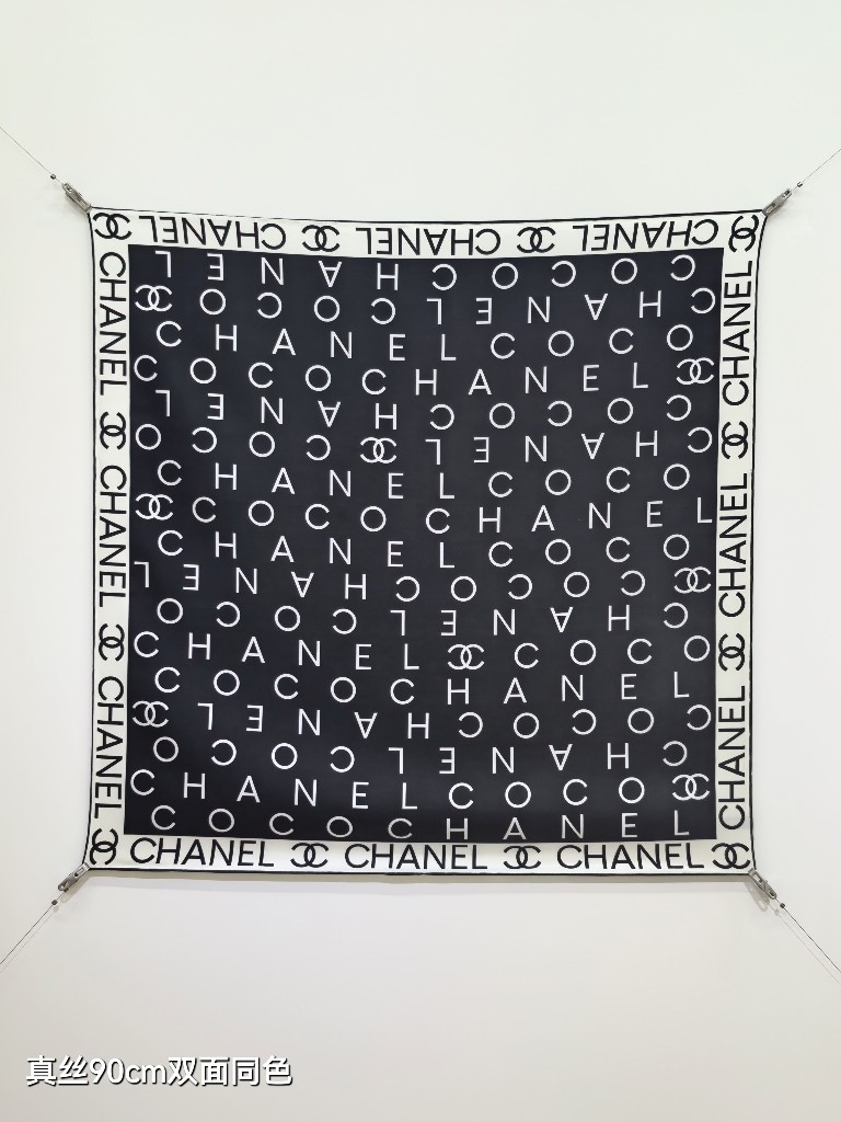 Chanel Double-Sided Silk Scarf-188
