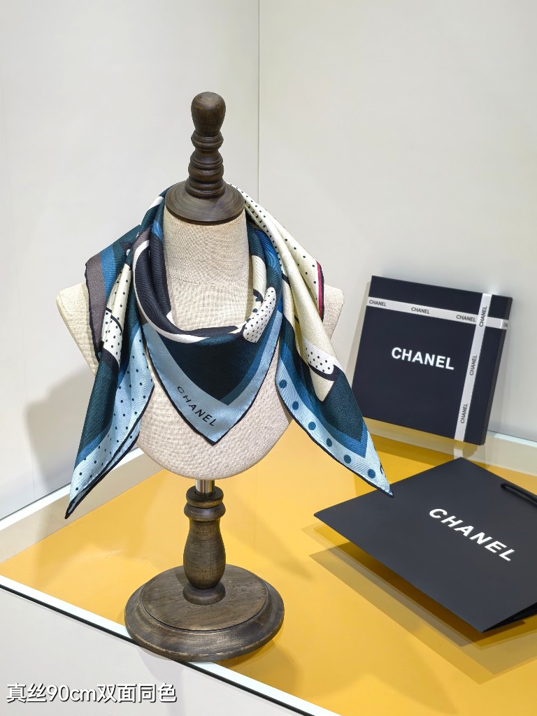 Chanel Double-Sided Silk Scarf-187