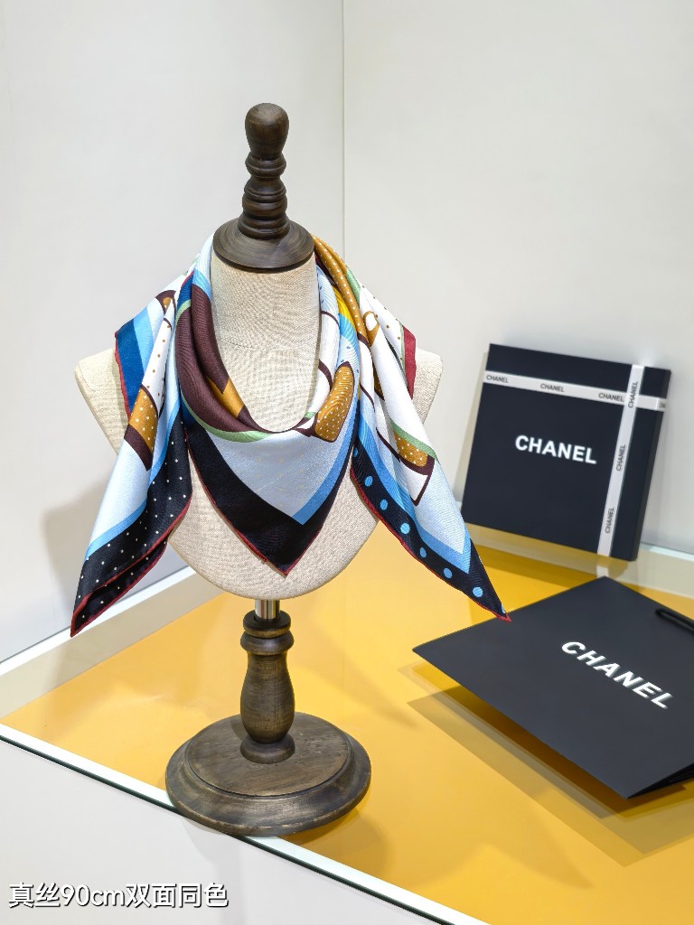 Chanel Double-Sided Silk Scarf-184