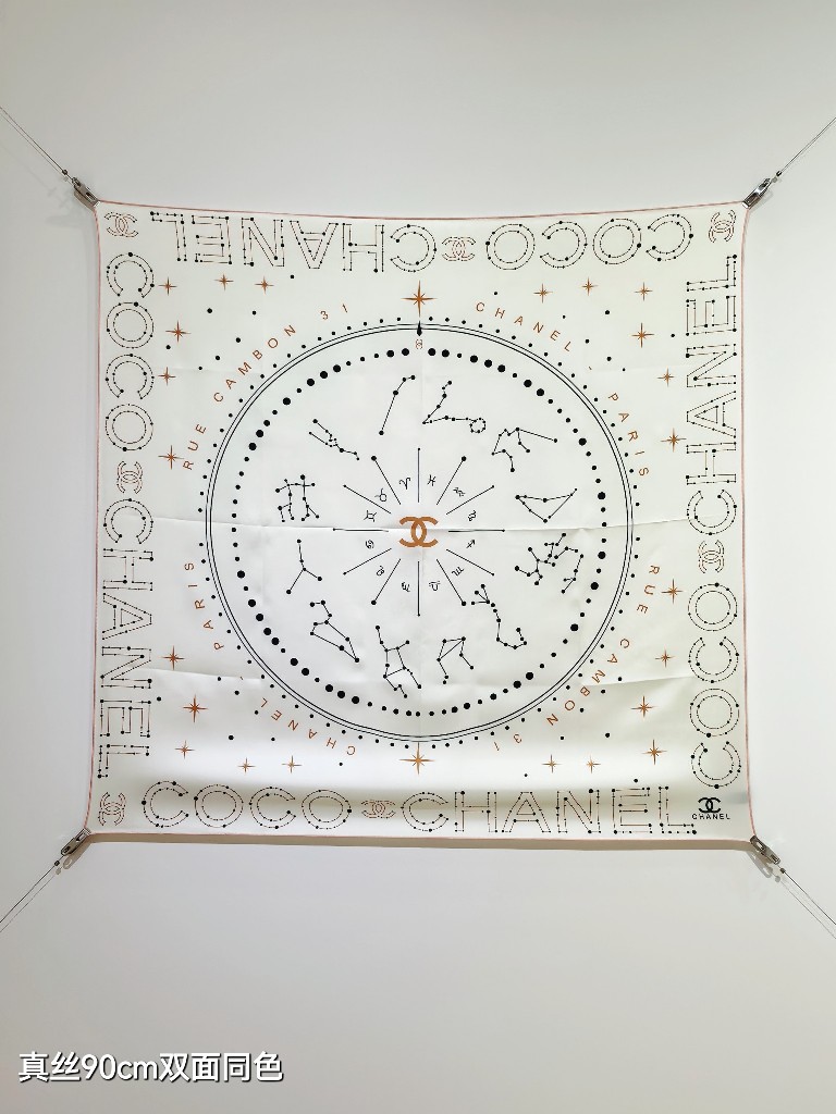 Chanel Double-Sided Silk Scarf-178