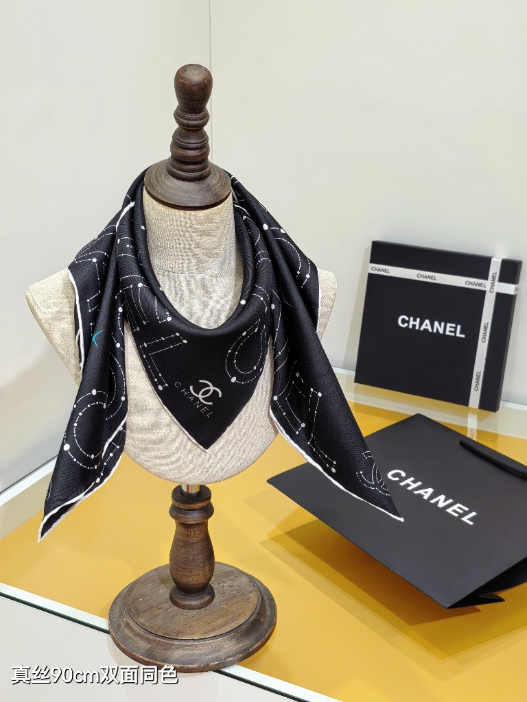 Chanel Double-Sided Silk Scarf-177