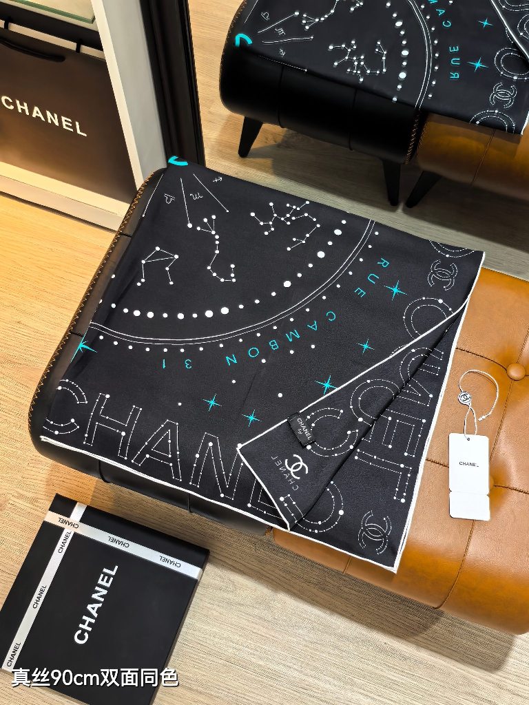 Chanel Double-Sided Silk Scarf-176