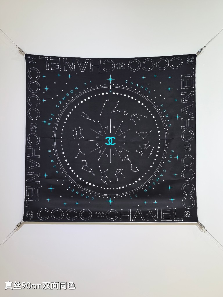 Chanel Double-Sided Silk Scarf-175