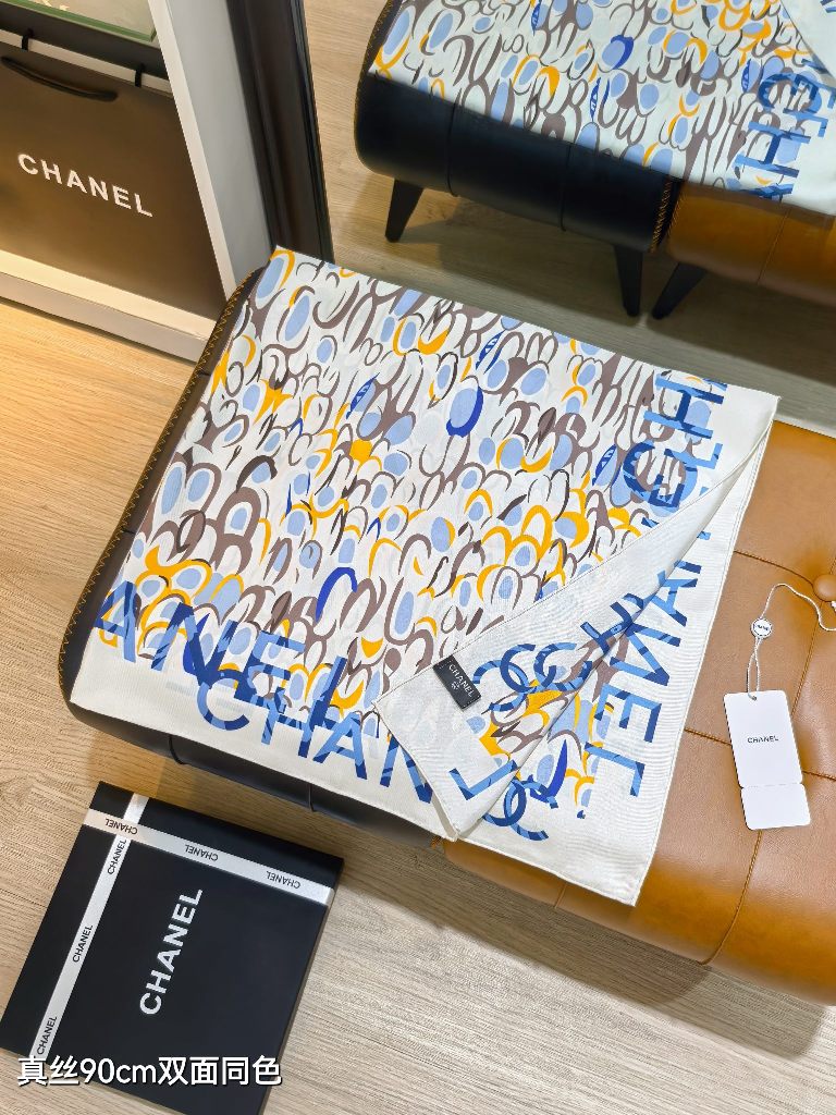 Chanel Double-Sided Silk Scarf-170