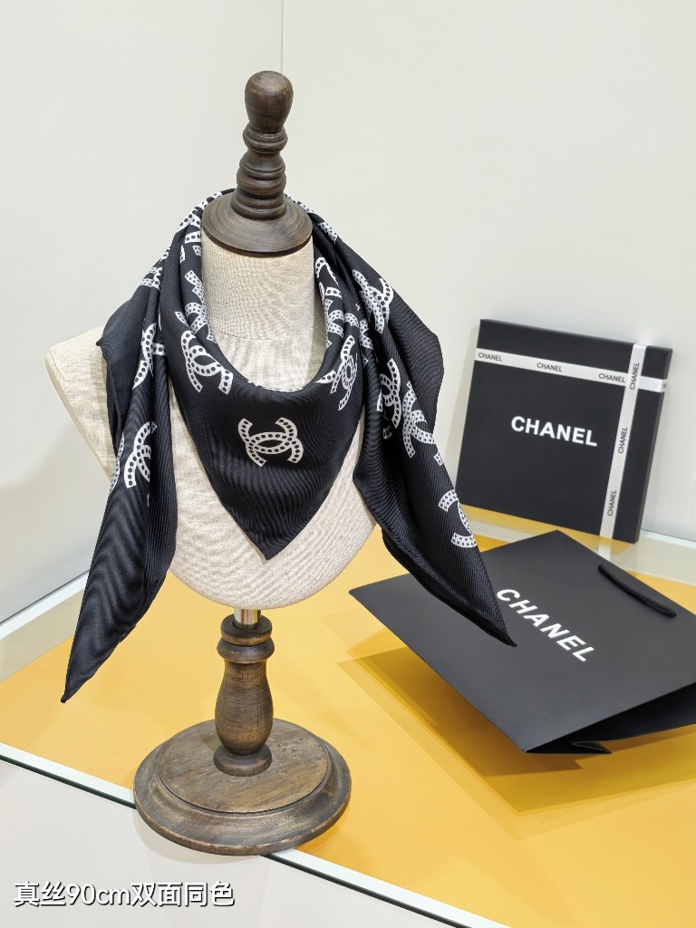Chanel Double-Sided Silk Scarf-168