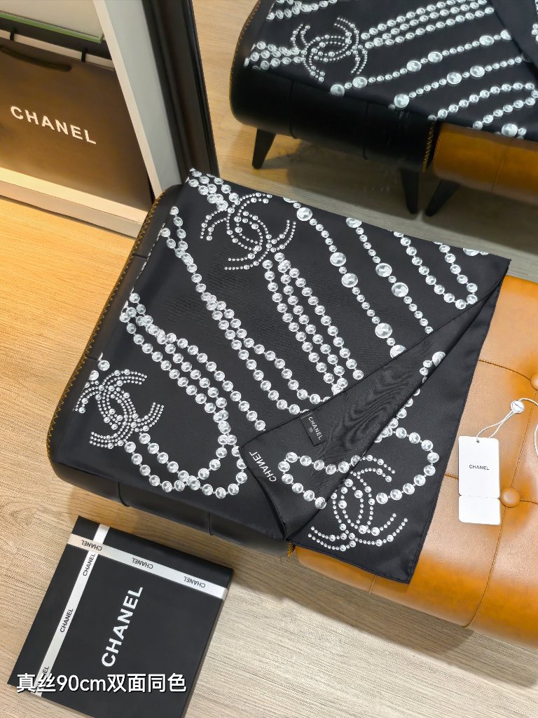 Chanel Double-Sided Silk Scarf-161