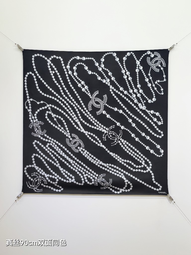 Chanel Double-Sided Silk Scarf-160