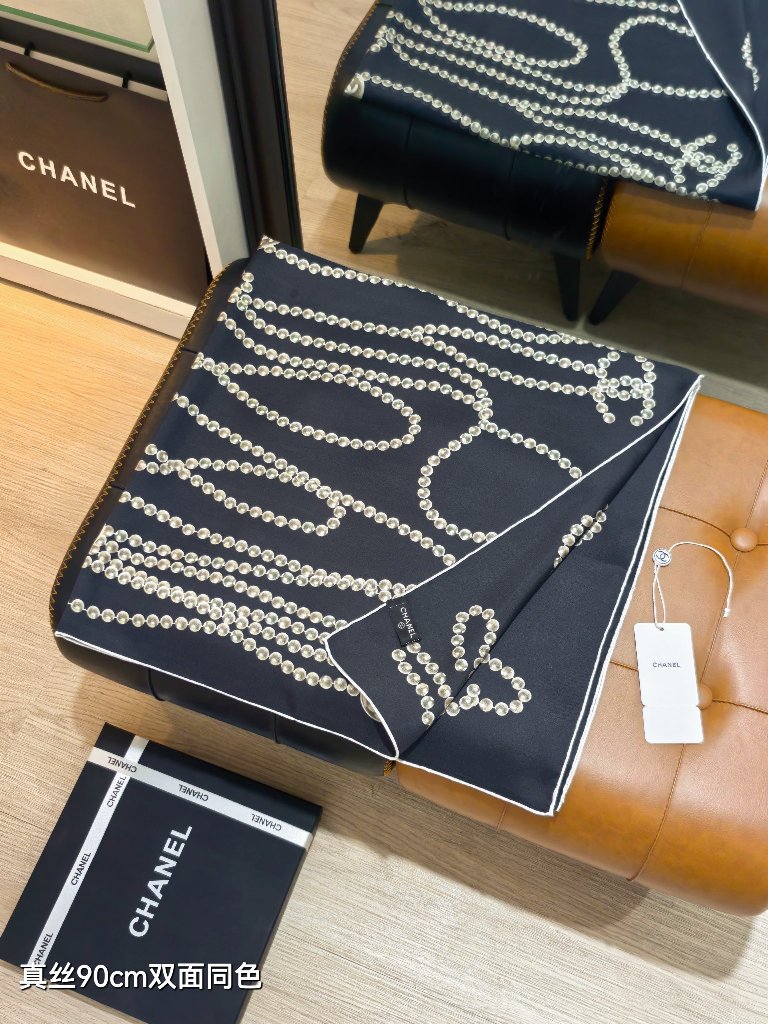 Chanel Double-Sided Silk Scarf-158