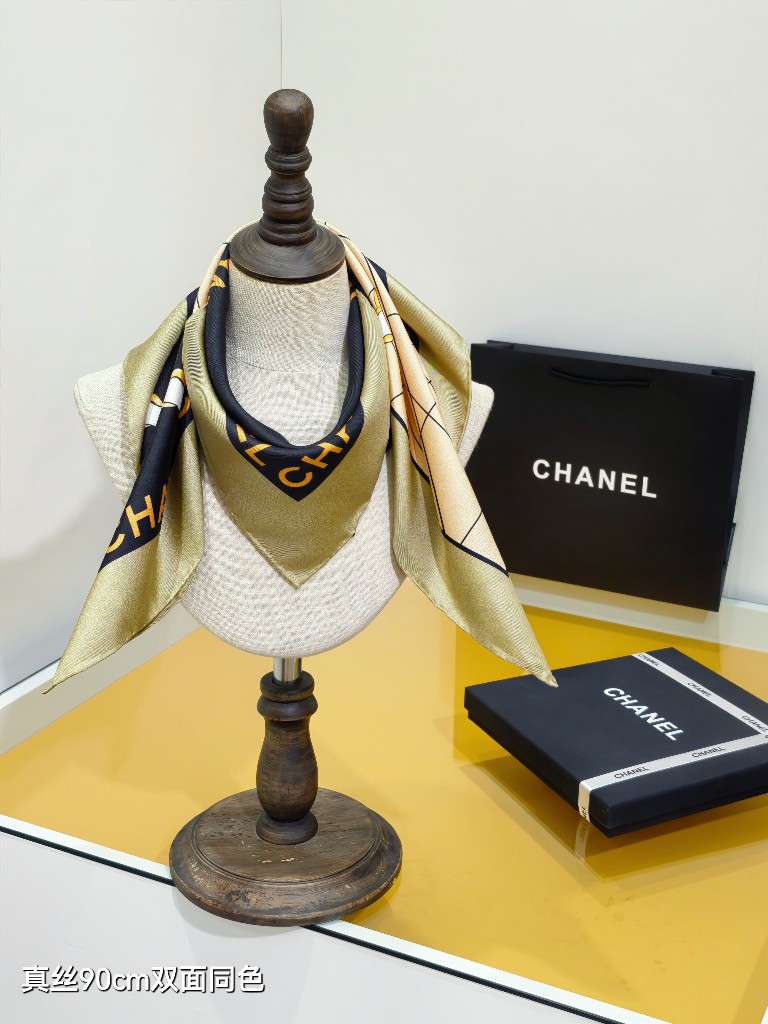 Chanel Double-Sided Silk Scarf-153
