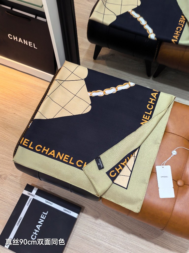 Chanel Double-Sided Silk Scarf-152