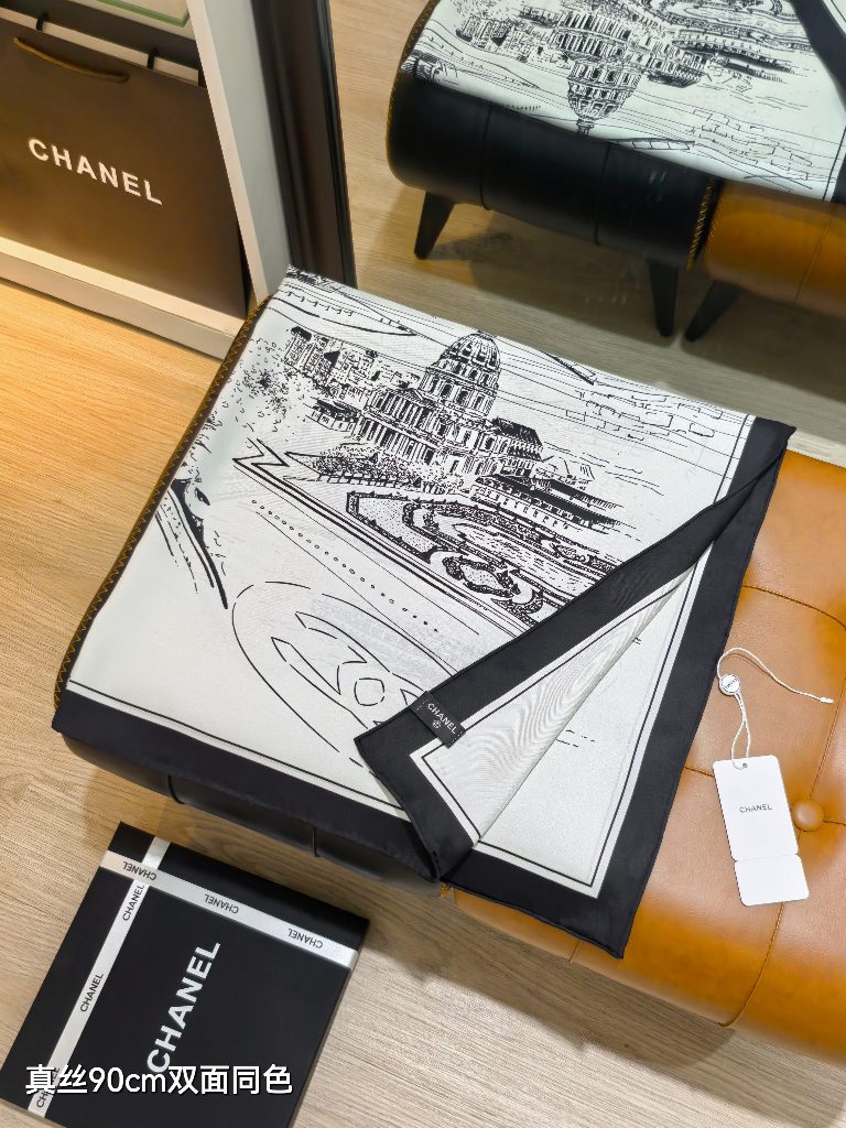 Chanel Double-Sided Silk Scarf-149