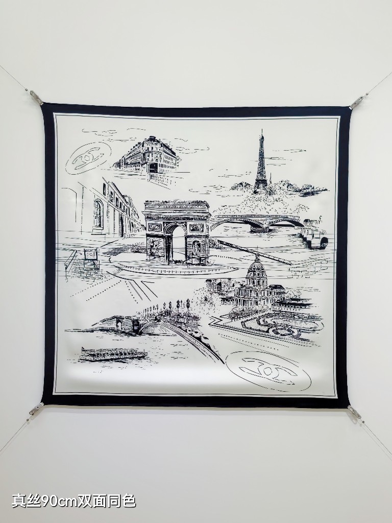 Chanel Double-Sided Silk Scarf-148