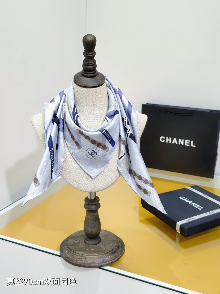 Chanel Double-Sided Silk Scarf-147