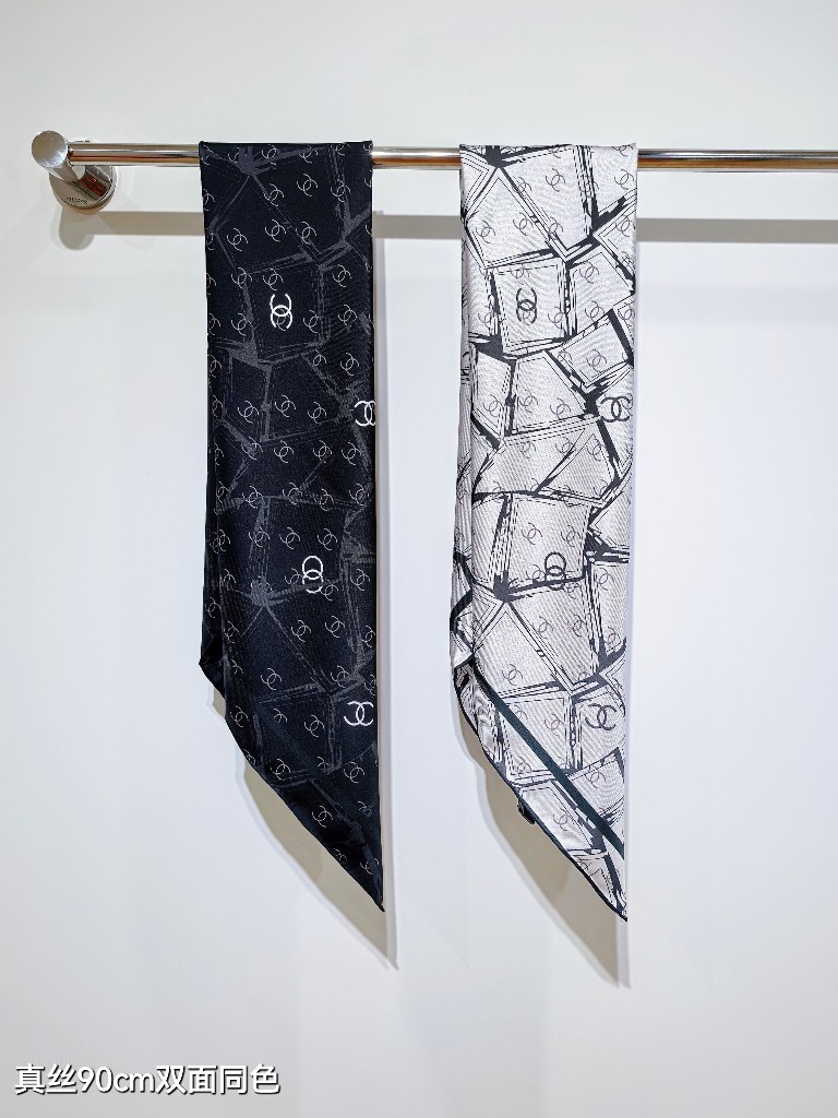Chanel Double-Sided Silk Scarf-137