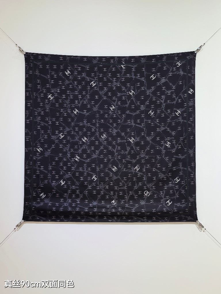 Chanel Double-Sided Silk Scarf-134