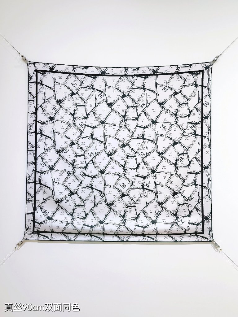 Chanel Double-Sided Silk Scarf-131