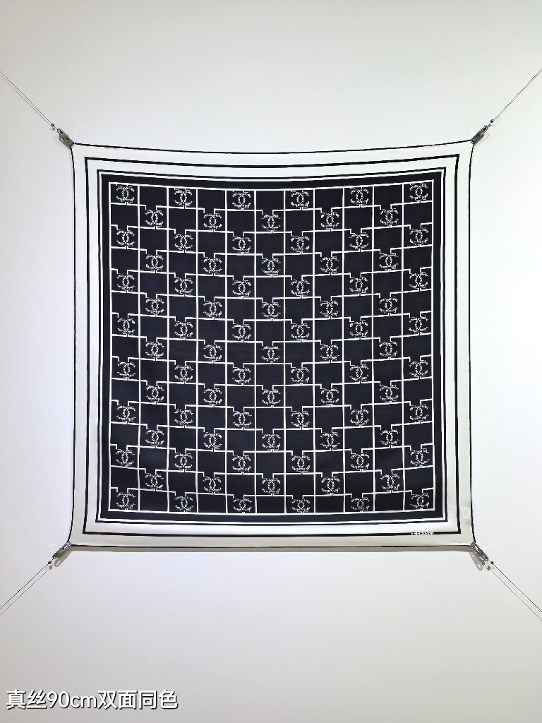 Chanel Double-Sided Silk Scarf-128