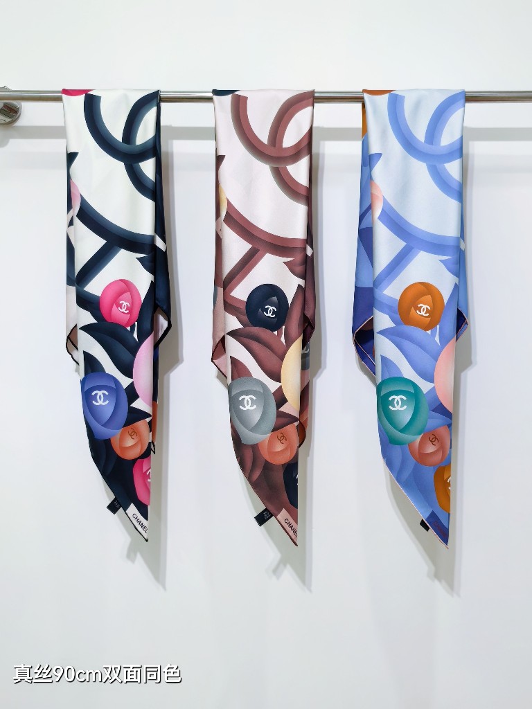 Chanel Double-Sided Silk Scarf-120