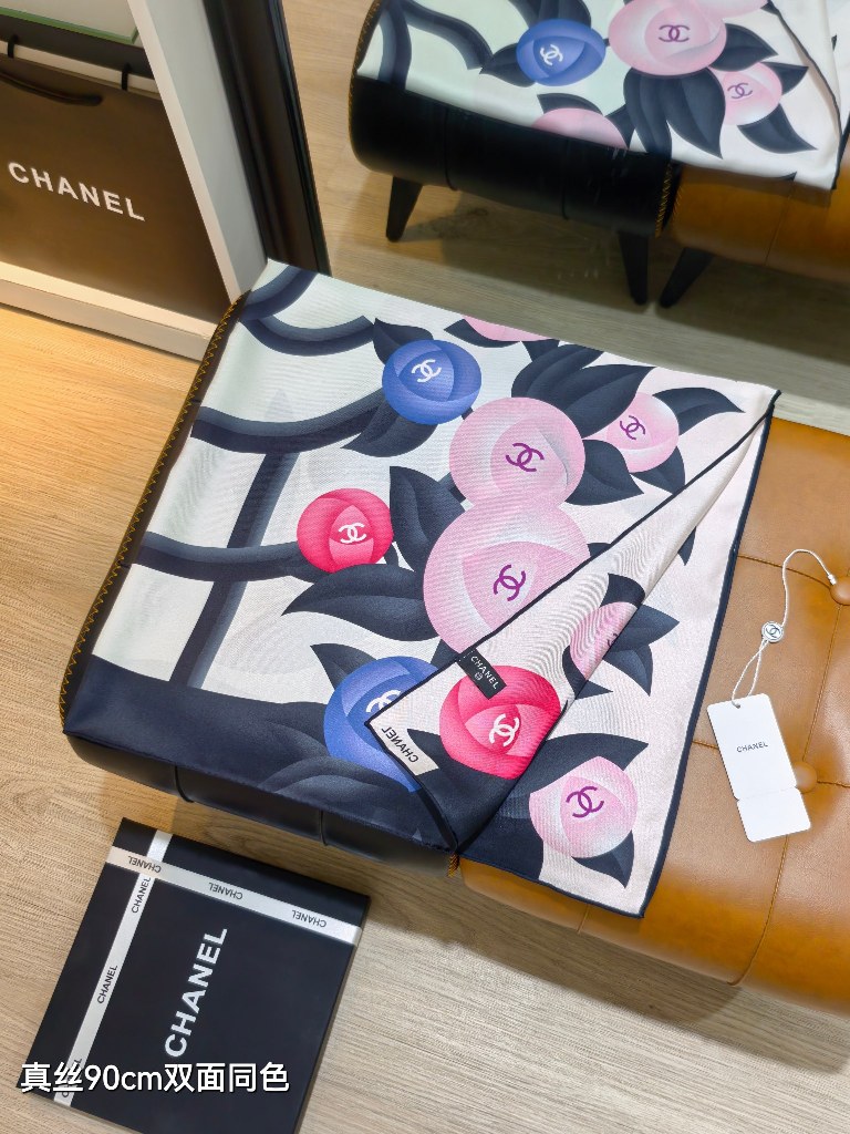 Chanel Double-Sided Silk Scarf-118
