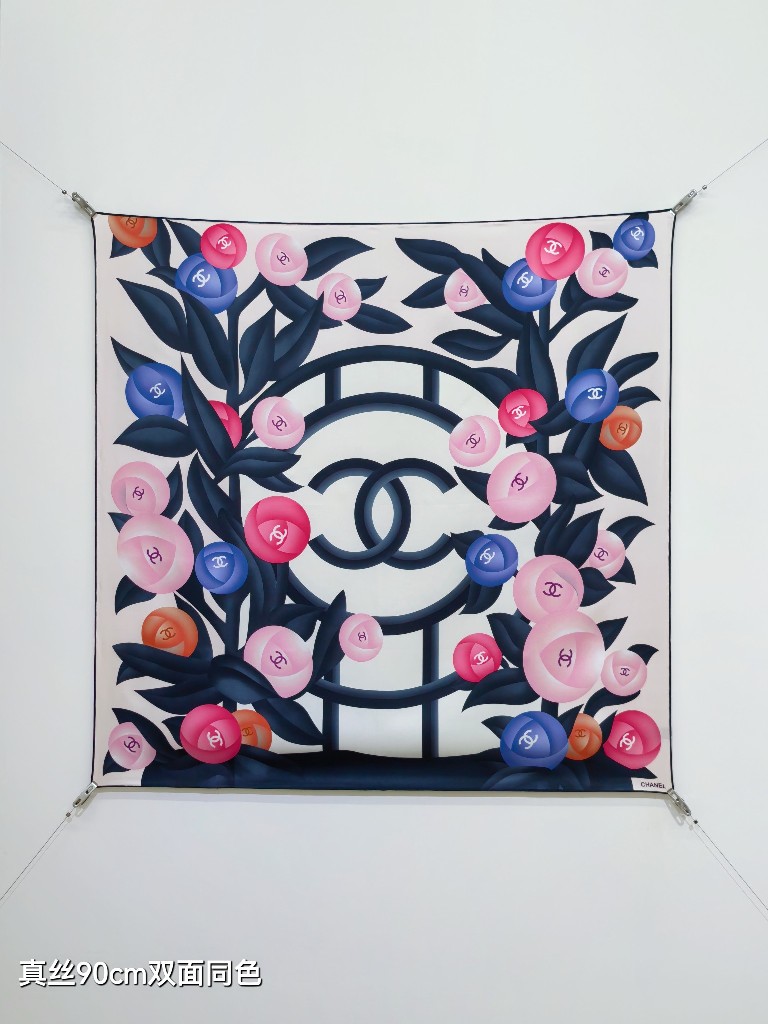 Chanel Double-Sided Silk Scarf-117