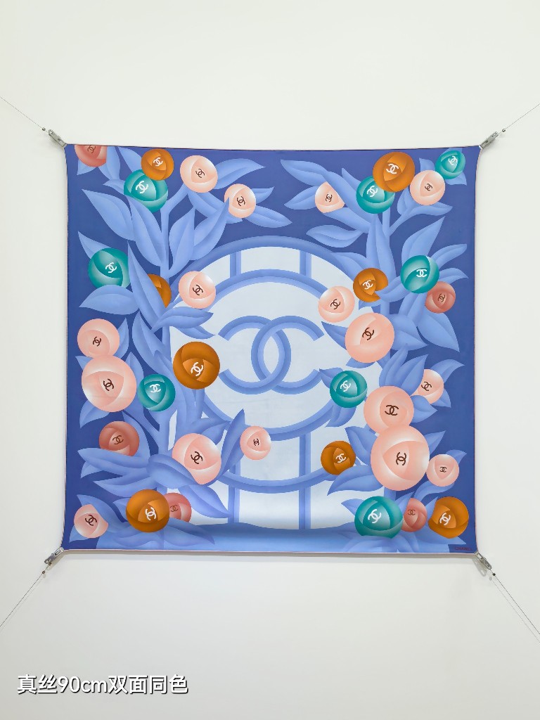 Chanel Double-Sided Silk Scarf-114