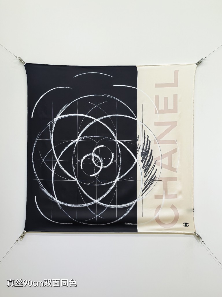 Chanel Double-Sided Silk Scarf-108