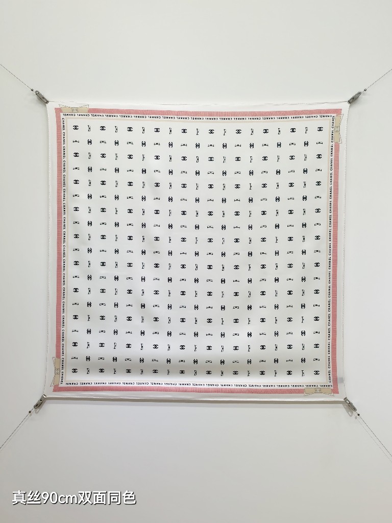 Chanel Double-Sided Silk Scarf-105