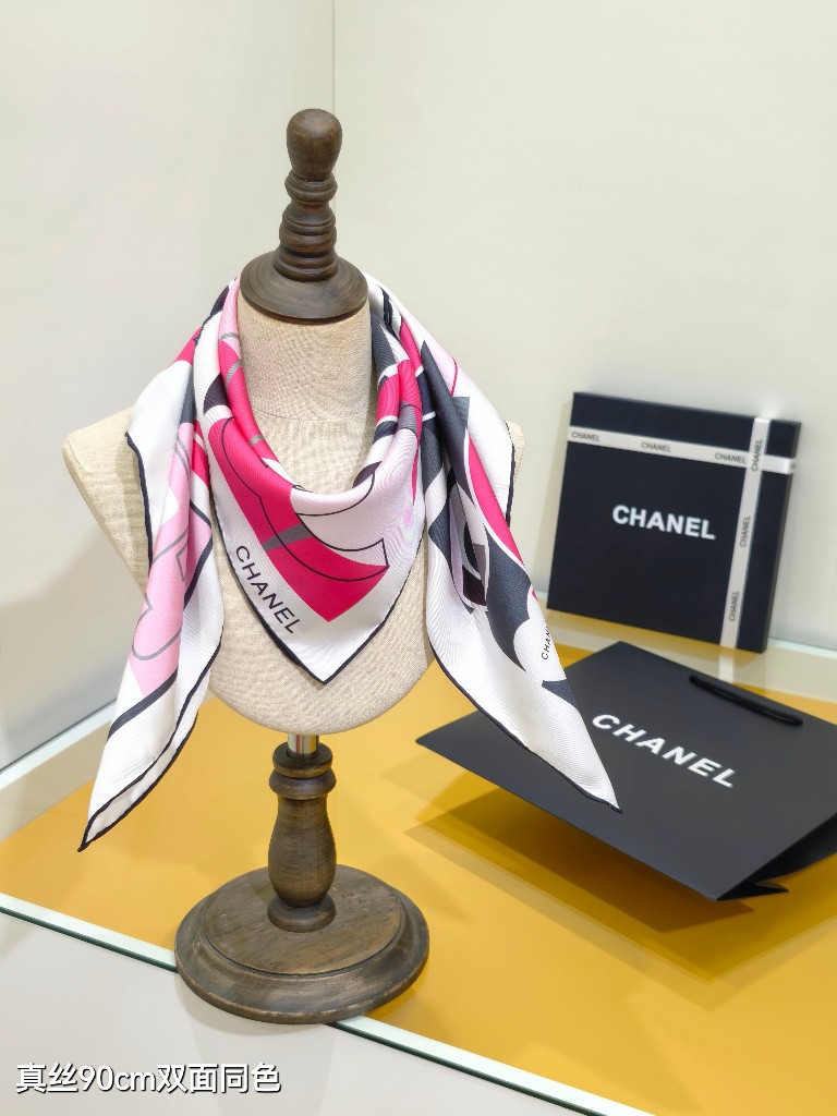 Chanel Double-Sided Silk Scarf-103