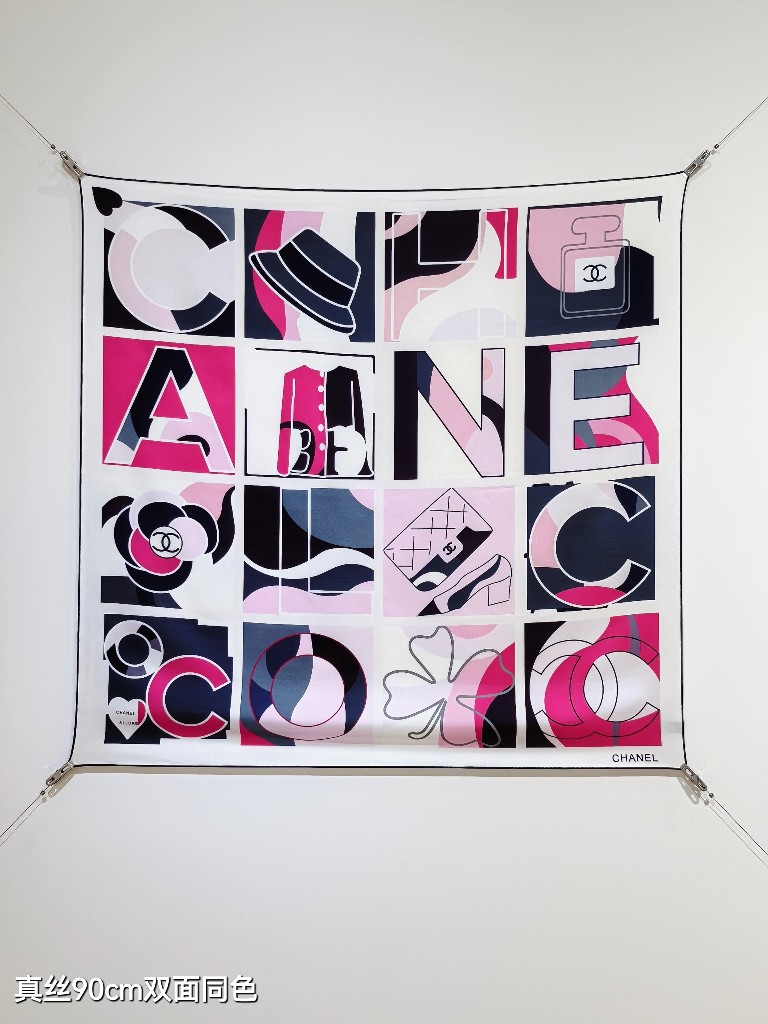 Chanel Double-Sided Silk Scarf-101