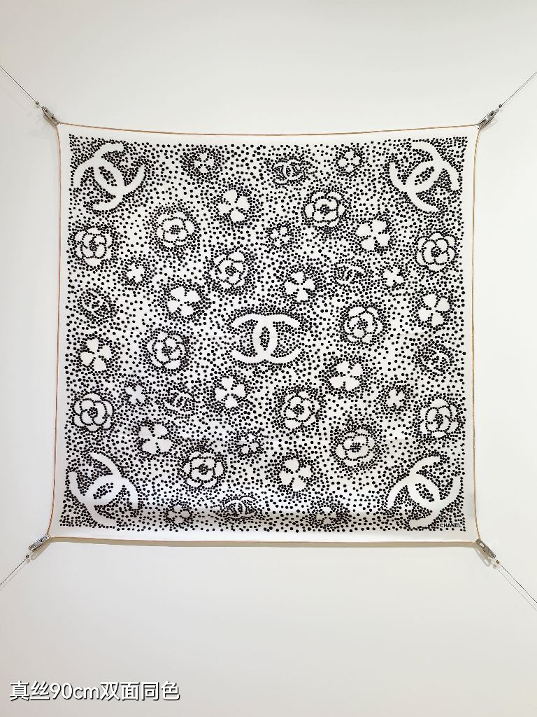 Chanel Double-Sided Silk Scarf-095