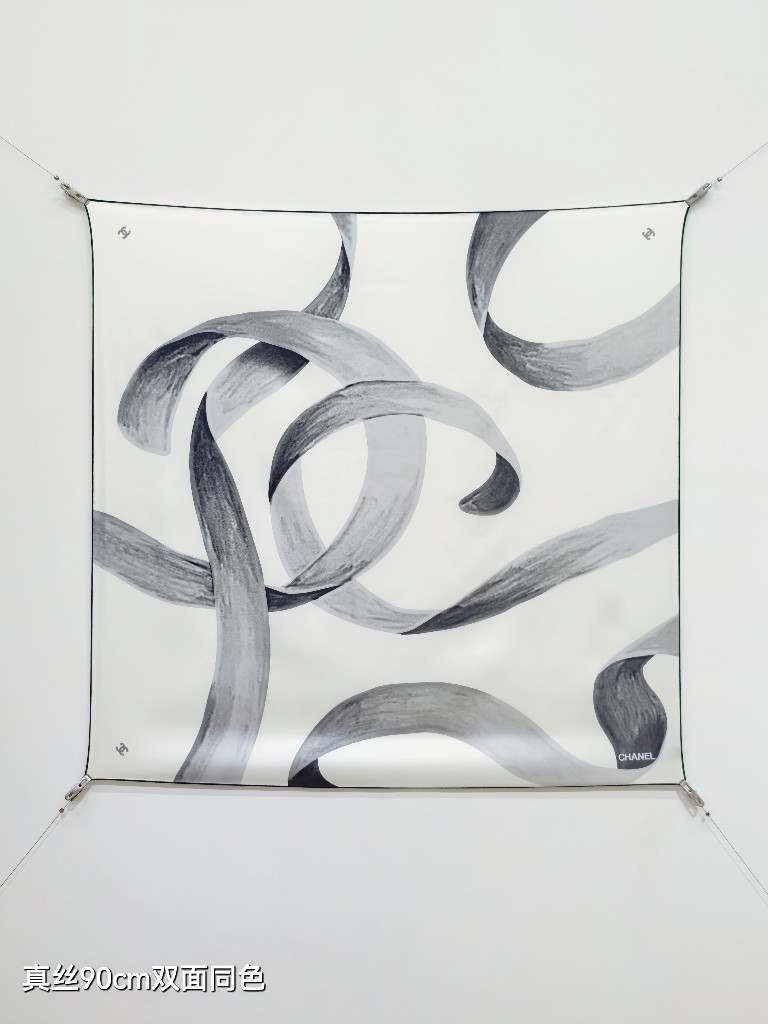 Chanel Double-Sided Silk Scarf-091