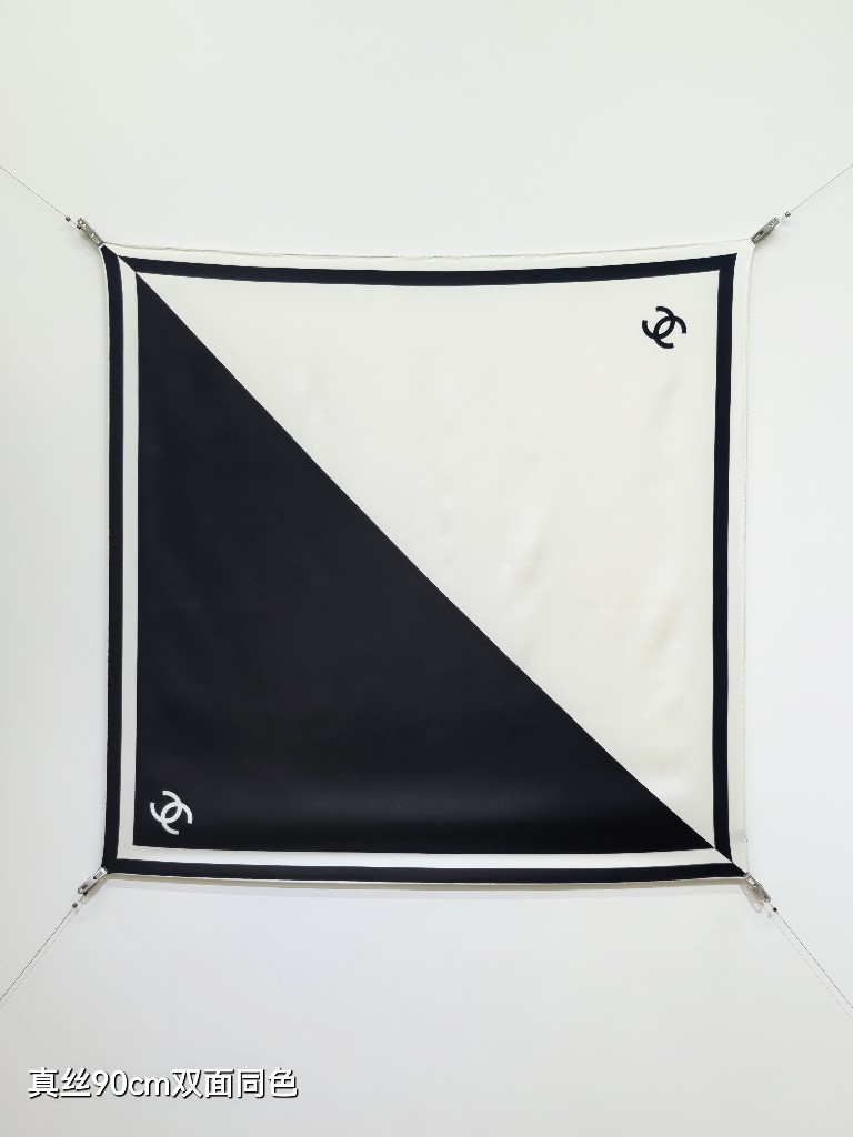 Chanel Double-Sided Silk Scarf-085