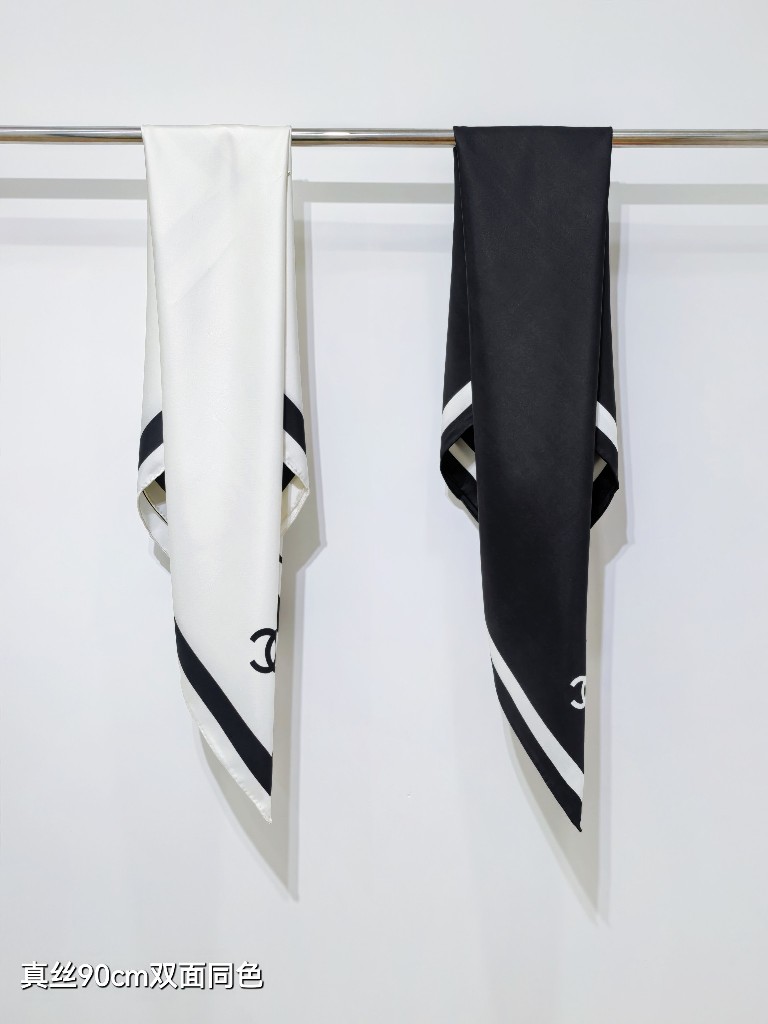 Chanel Double-Sided Silk Scarf-067