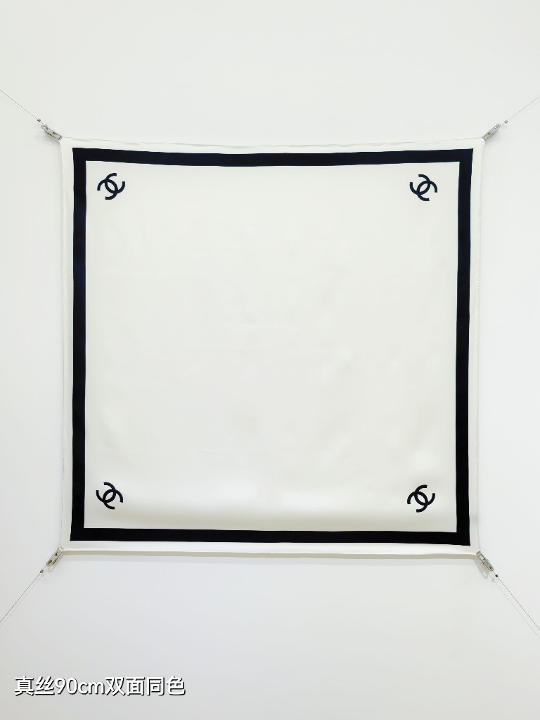 Chanel Double-Sided Silk Scarf-064