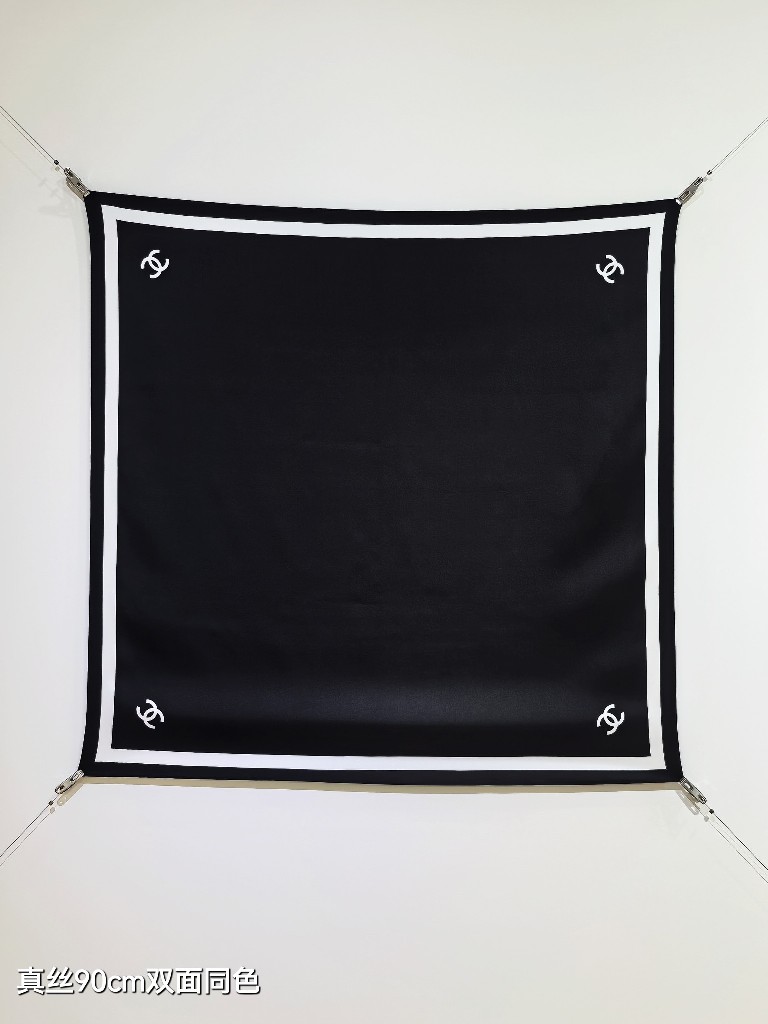 Chanel Double-Sided Silk Scarf-061