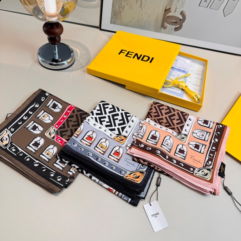 Fendi Single-Sided Silk Scarf-027