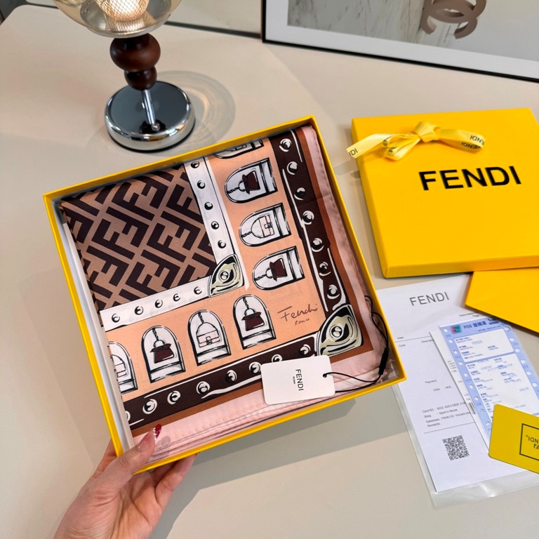Fendi Single-Sided Silk Scarf-026