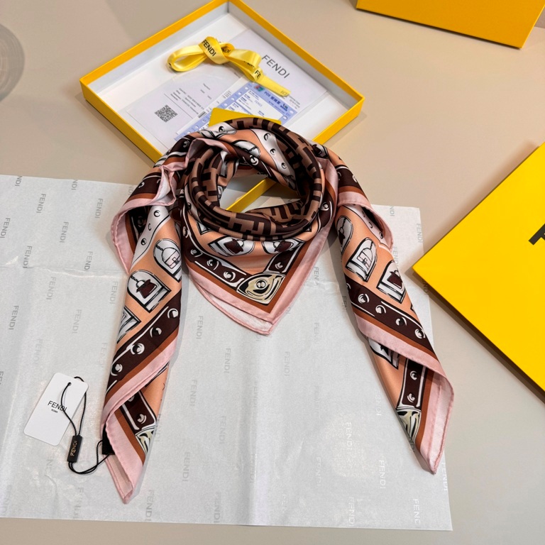 Fendi Single-Sided Silk Scarf-025