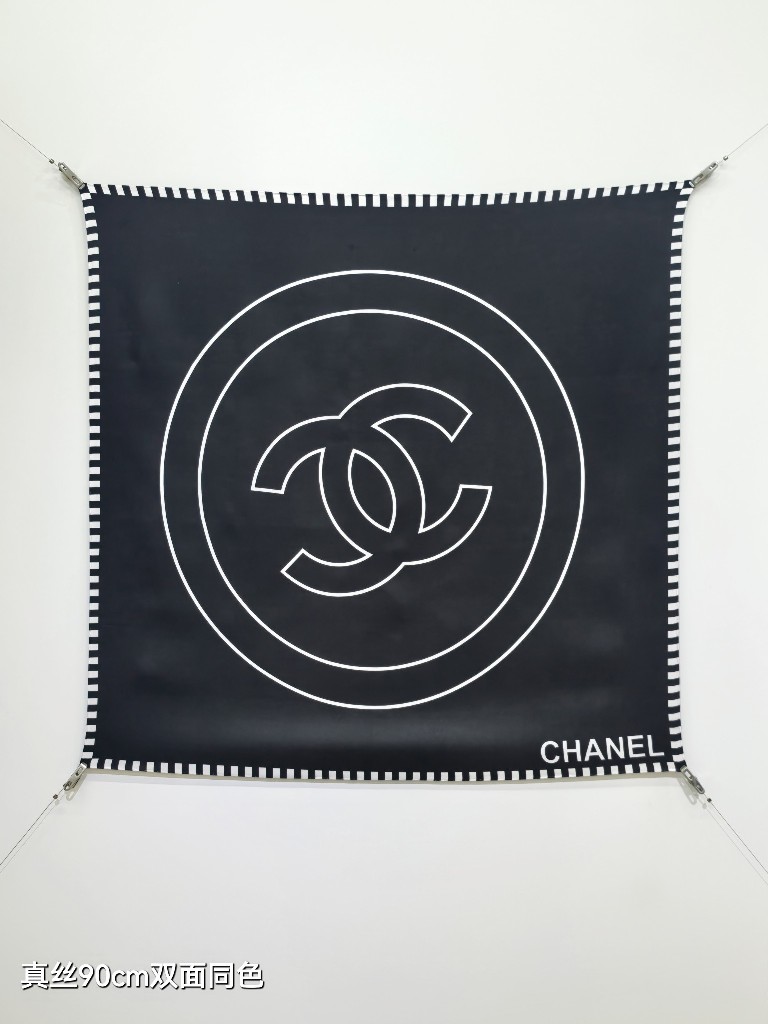 Chanel Double-Sided Silk Scarf-031