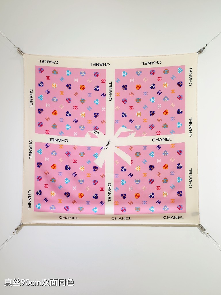 Chanel Double-Sided Silk Scarf-028