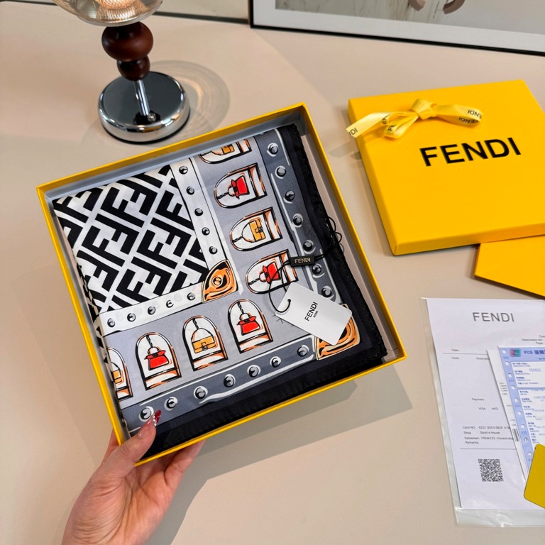 Fendi Single-Sided Silk Scarf-023