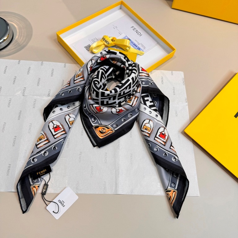 Fendi Single-Sided Silk Scarf-022