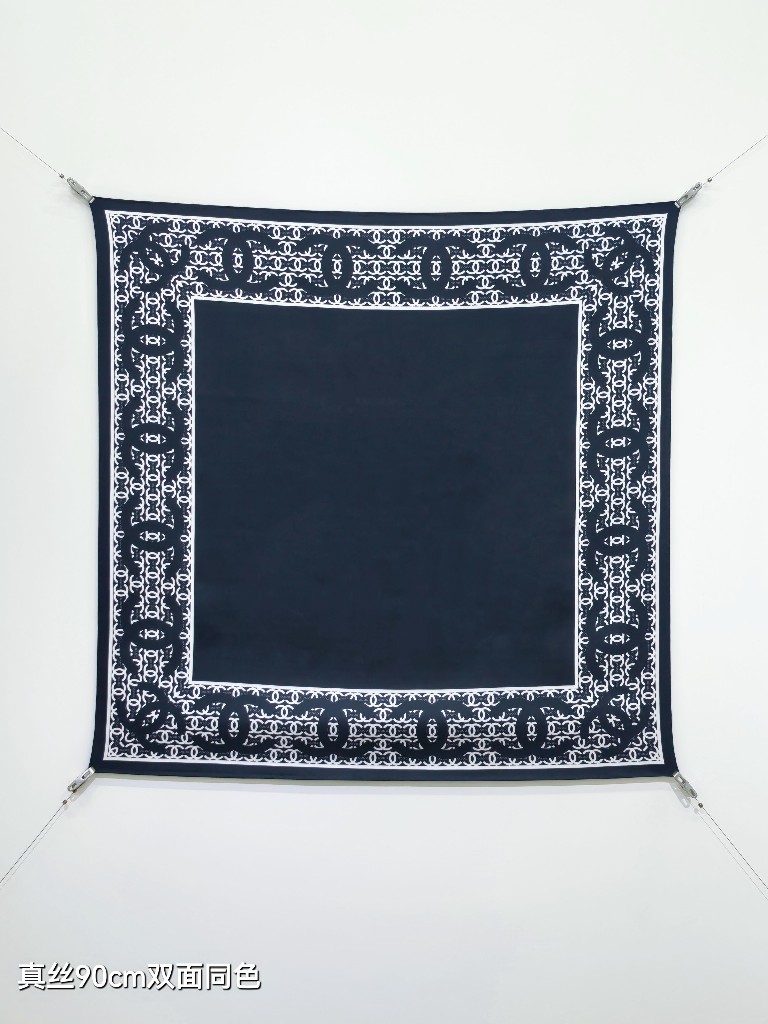 Chanel Double-Sided Silk Scarf-007