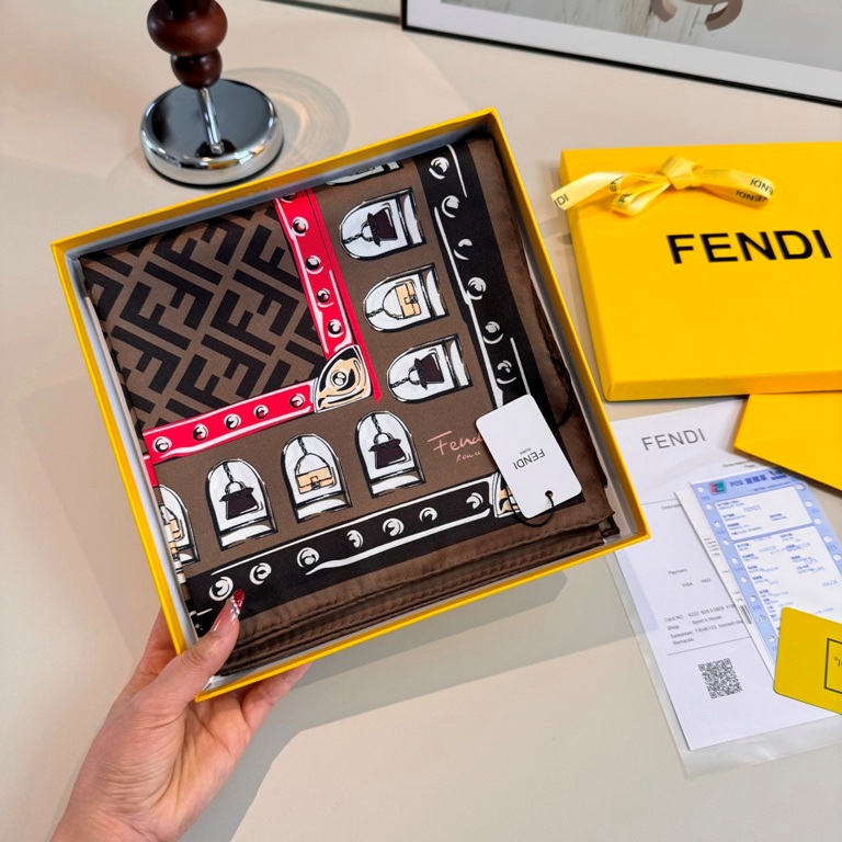 Fendi Single-Sided Silk Scarf-020