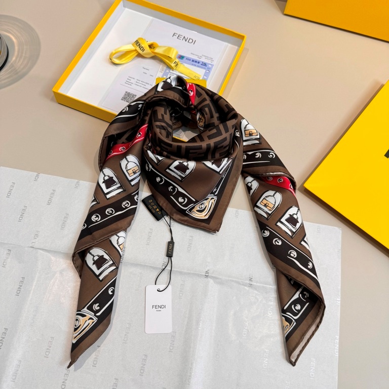 Fendi Single-Sided Silk Scarf-019