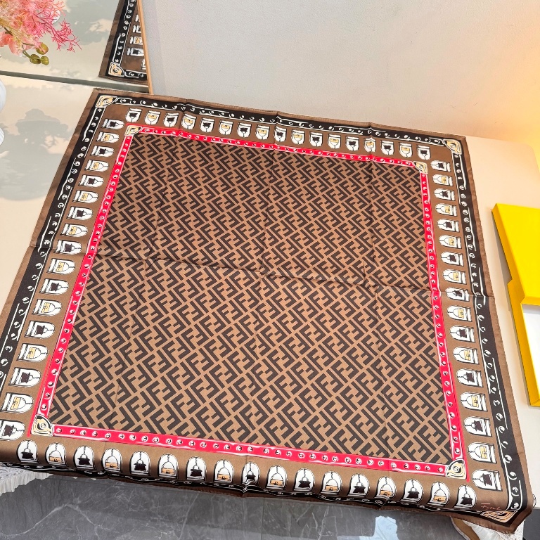 Fendi Single-Sided Silk Scarf-018